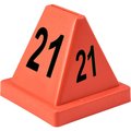 Global Industrial Numbered Cones, 21-40, 4-1/2L x 4-1/2W x 4-3/8H, Red 412595